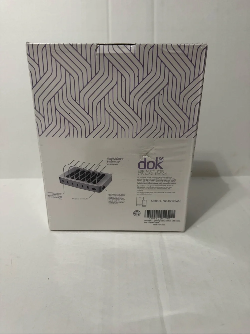 Hercules Multi-Device Charging Station - White & Purple Accents